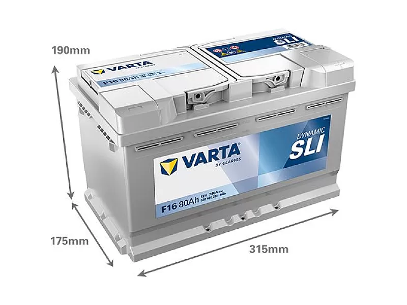 Акумулатор VARTA DYNAMIC SLI F16 80AH 740A R+ 580400074 Акумулатор VARTA DYNAMIC SLI F16 80AH 740A R+