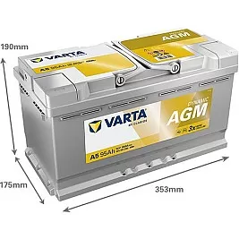 Акумулатор VARTA DYNAMIC AGM G14 95AH 850A R+