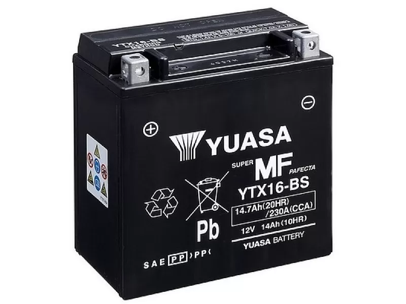 Акумулатор YUASA moto YTX16 12V 14Ah 230A