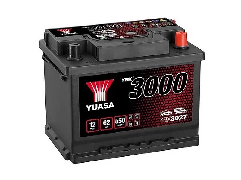 Акумулатор YUASA YBX3027 12V 62Ah 550A SMF YBX3027 Акумулатор YUASA YBX3027 12V 62Ah 550A SMF