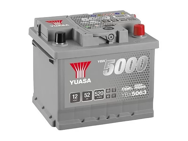Акумулатор YUASA YBX5063 12V 52Ah 520A SMF HP