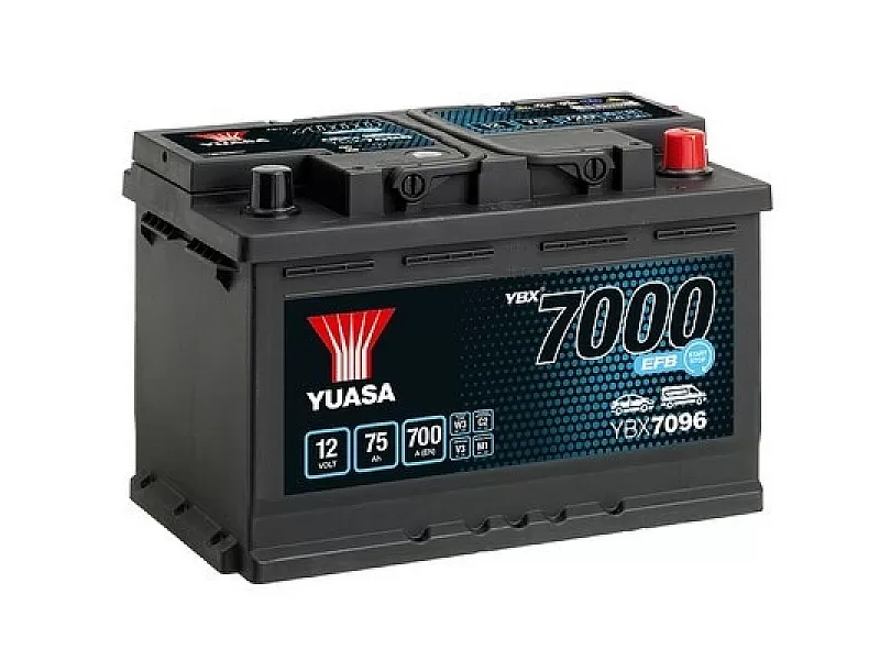 Акумулатор YUASA YBX7096 12V 75Ah 700A EFB Start Stop YBX7096 Акумулатор YUASA YBX7096 12V 75Ah 700A EFB Start Stop