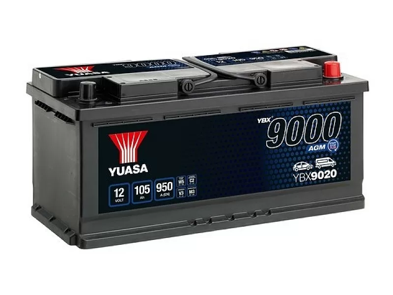 Акумулатор YUASA YBX9020 12V 105Ah 950A AGM Start Stop YBX9020 Акумулатор YUASA YBX9020 12V 105Ah 950A AGM Start Stop