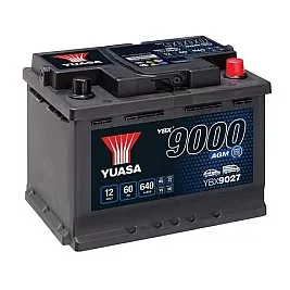 Акумулатор YUASA YBX9027 12V 60Ah 640A AGM Start Stop