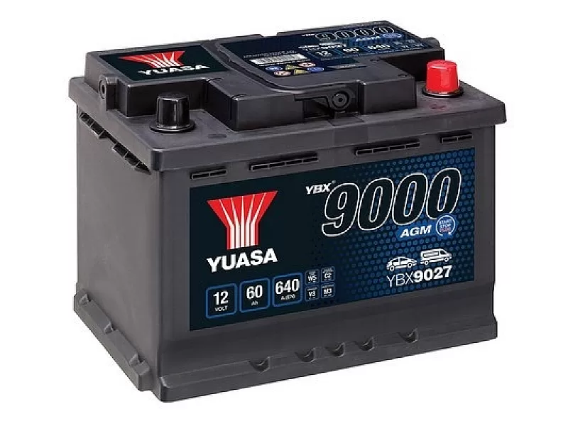 Акумулатор YUASA YBX9027 12V 60Ah 640A AGM Start Stop