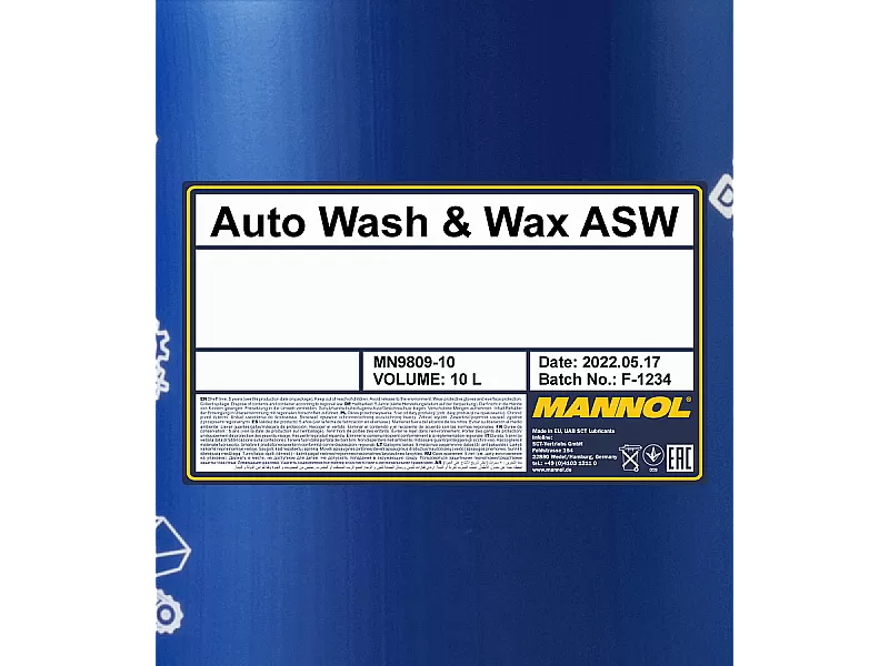 Авто шампоан и вакса Mannol SAMPON AUTO Wash & Wax 10L MN9809-10 Авто шампоан и вакса Mannol SAMPON AUTO Wash & Wax 10L