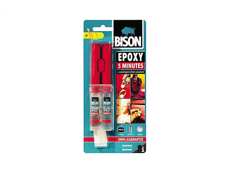 Двукомпонентно епоксидно лепило BISON EPOXY 5 MINUTES Двукомпонентно епоксидно лепило BISON EPOXY 5 MINUTES