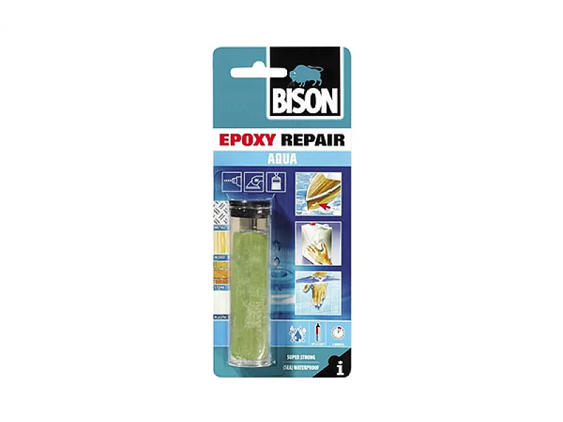 Двукомпонентно водоустойчиво лепило BISON EPOXY REPAIR AQUA 56gr Двукомпонентно водоустойчиво лепило BISON EPOXY REPAIR AQUA 56gr
