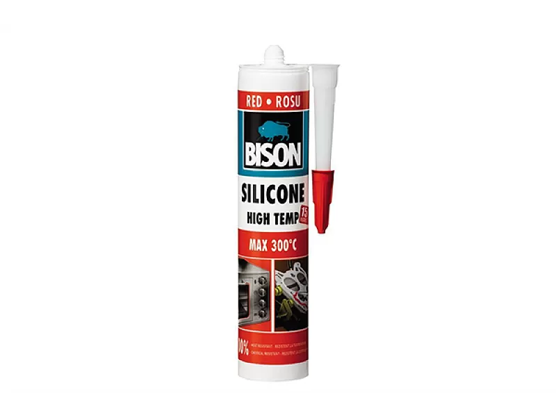 Силикон Топло и маслоустойчив BISON SILICONE HIGH TEMP за гарнитури 280 ML Силикон Топло и маслоустойчив BISON SILICONE HIGH TEMP за гарнитури 280 ML