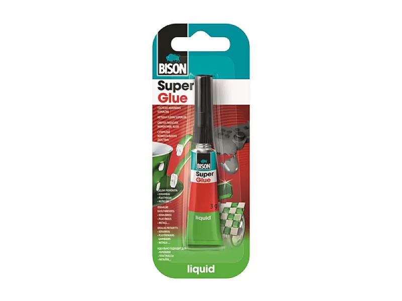 Секундно лепило Bison - SUPER GLUE LIQUID 3gr
