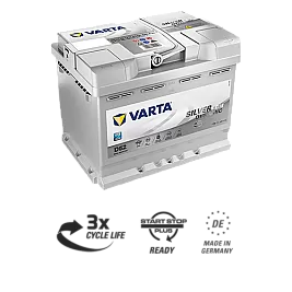 Акумулатор VARTA SILVER DYNAMIC AGM D52 60AH 680A R+