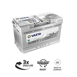 Акумулатор VARTA SILVER DYNAMIC AGM F21 80AH 800A R+