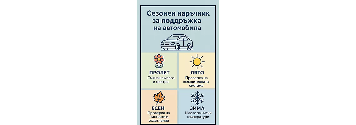 Сезонен наръчник за поддръжка на автомобила – пролет, лято, есен, зима