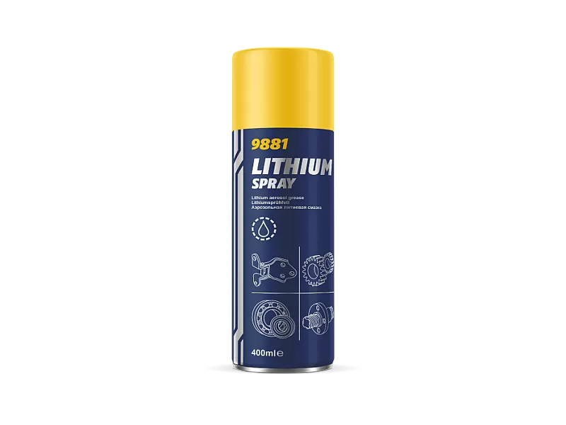 Спрей литиева грес MANNOL Lithium spray 400 мл. Спрей литиева грес MANNOL Lithium spray 400 мл.